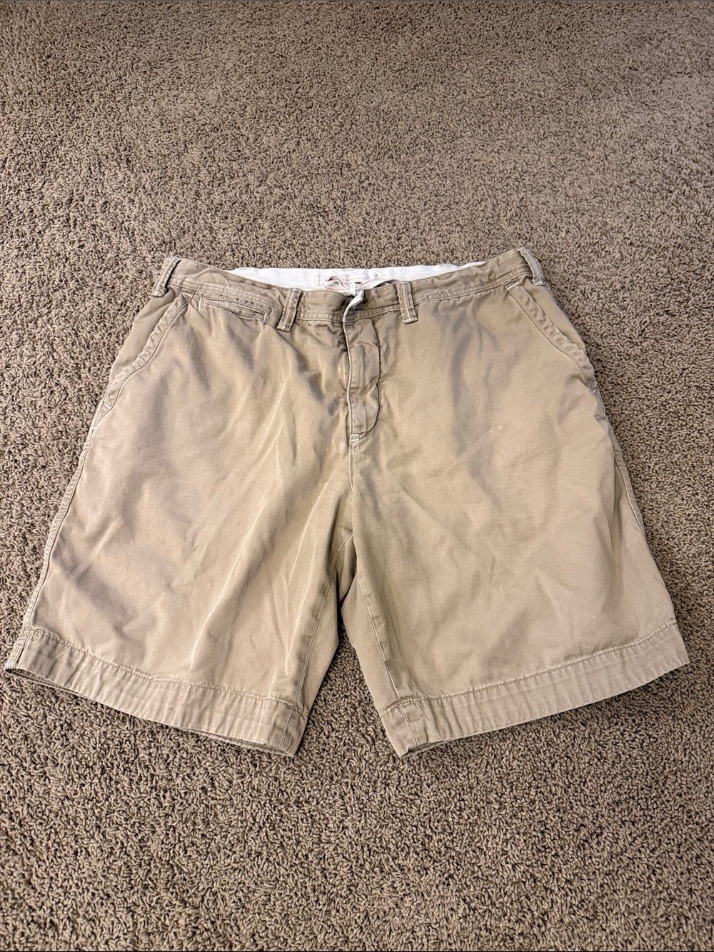 Polo by Ralph Lauren Tan Flat-Front Cotton Shorts